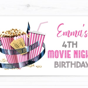 Editable movie night party chocolate wrapper, Movie candy wrappers, Personalized chocolate wrappers, Printable wrappers MOVIE party - MNP6