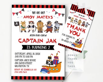 Pirate Invitation Template Pirate Party Invitation Editable Pirate Birthday Invitation Editable Pirate Template SMS Pirate E-vite - PBP3