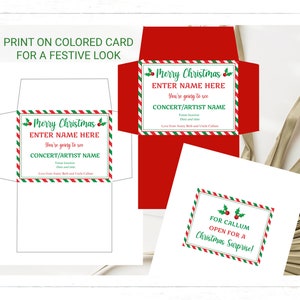 Busta regalo di Natale modificabile Busta regalo di Natale modificabile Coupon da modificare, scaricare e stampare istantaneamente Idea regalo per bambini