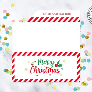 Busta per soldi modificabile Busta per biglietti natalizi Busta regalo per biglietti per eventi Modello porta soldi Busta regalo Modifica e download istantanei
