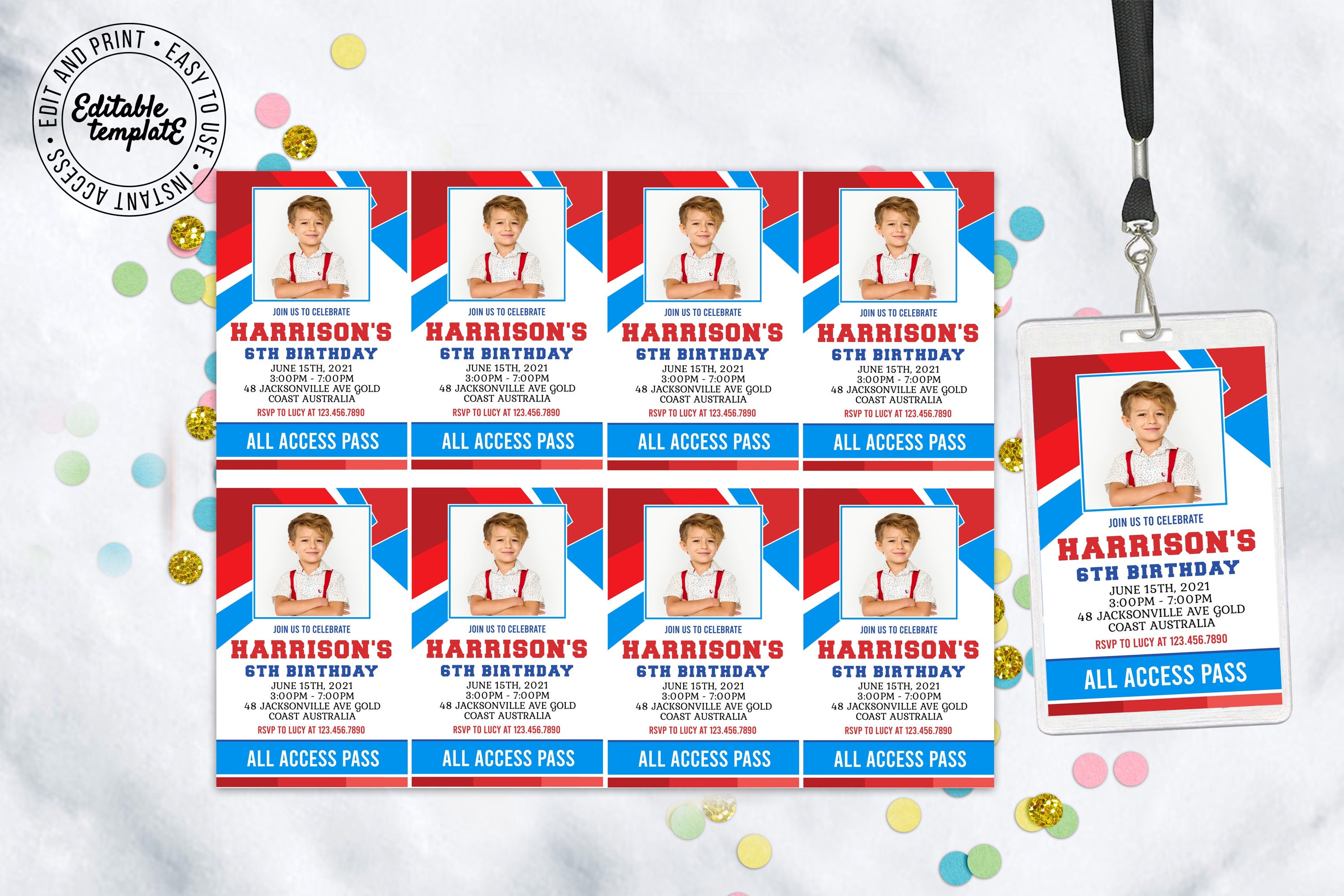 Editable Id Card Template