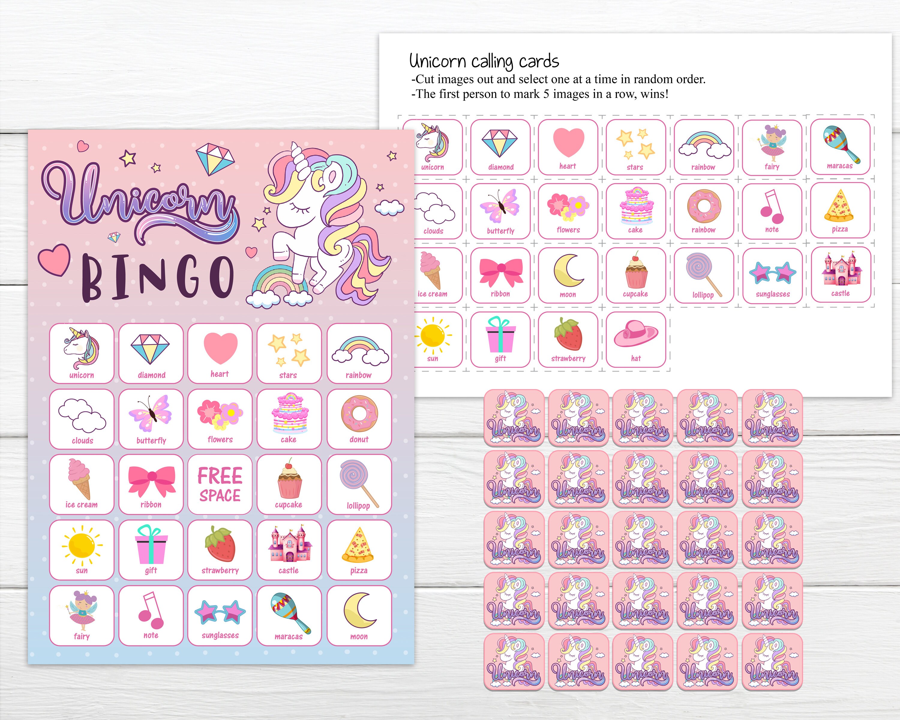 Unicorn BINGO Game Unicorn BINGO Printable Bingo Game - Etsy Australia
