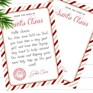 Santas Briefpapier Druckbare Santas Briefpapier BUCHSTABE Von Santa Note Paper Brief von Santas Briefpapier Instant Download