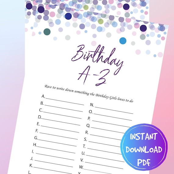 Teenager Party Games, Printable party game, Girls Sleepover Birthday ...