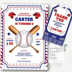 Editable Baseball Invitation Baseball Birthday Party Invitation Baseball Party Invite Boys Printable Baseball Invitation