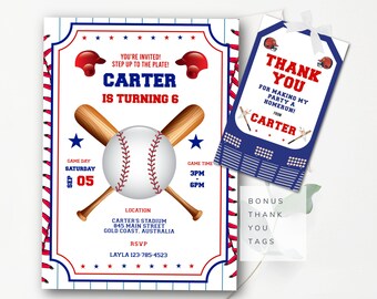 Editable Baseball Invitation Baseball Birthday Party Invitation Baseball Party Invite Boys Printable Baseball Invitation