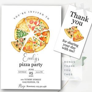 Pizza Party Invitation Template Pizza Birthday Party Invitation Pizza Party Birthday Invite Pizza Birthday Invitation Pizza Making Party