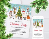 Editable Christmas Invitation Xmas Party Invitation Holiday Invitation Christmas Invite Printable Holiday Party Invite Printable Editable