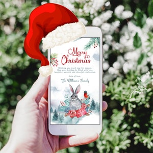 Messaggio di Natale Biglietto di Natale digitale modificabile per cellulare, smartphone, biglietto di Natale Invia biglietto tramite SMS, biglietto di Natale SMS