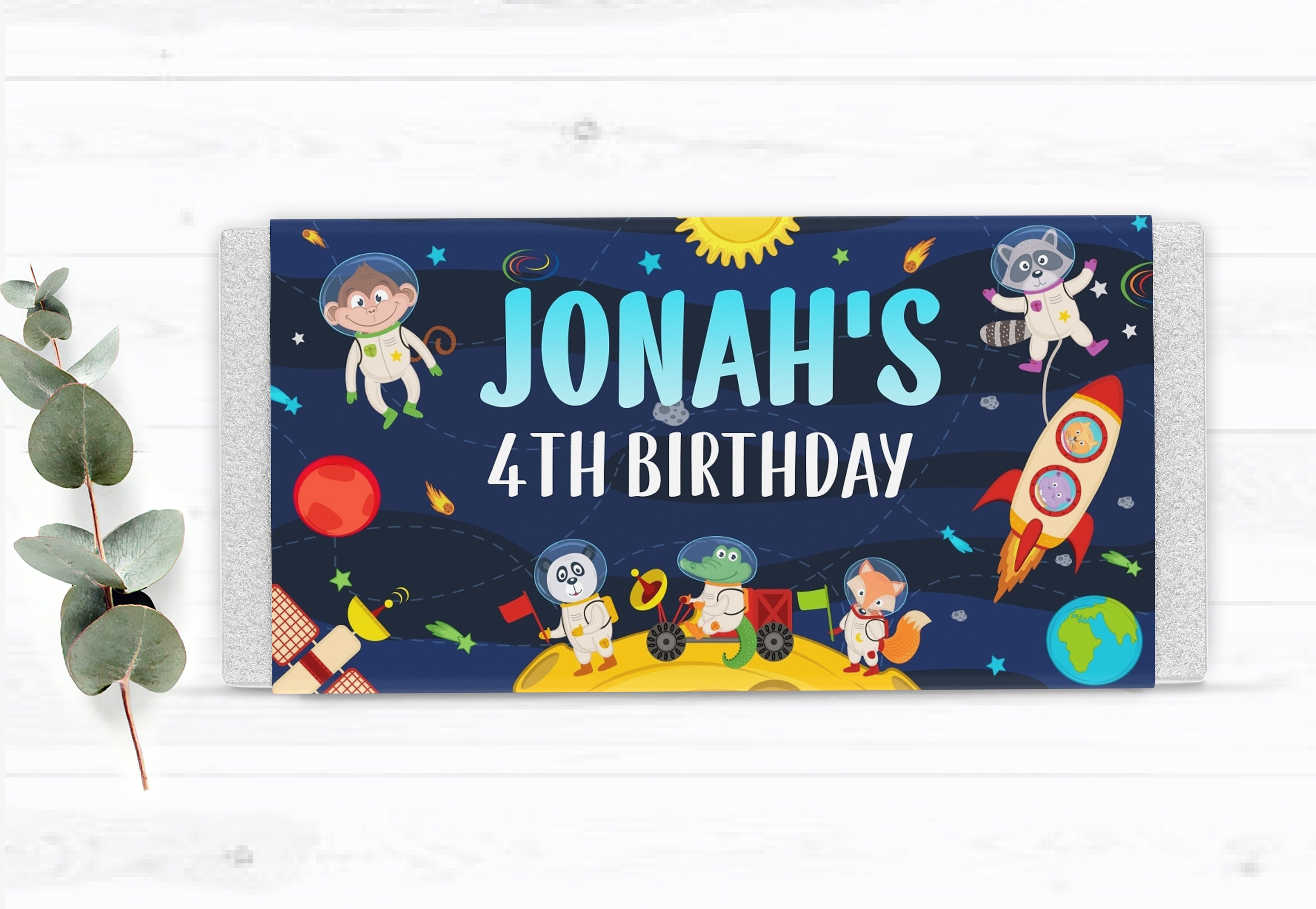 Editable OUTER Space Party Chocolate Wrapper, Outerspace Wrappers Candy ...