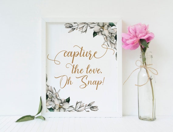Wedding Capture The Love Sign for instant printing. Wedding Capture The ...