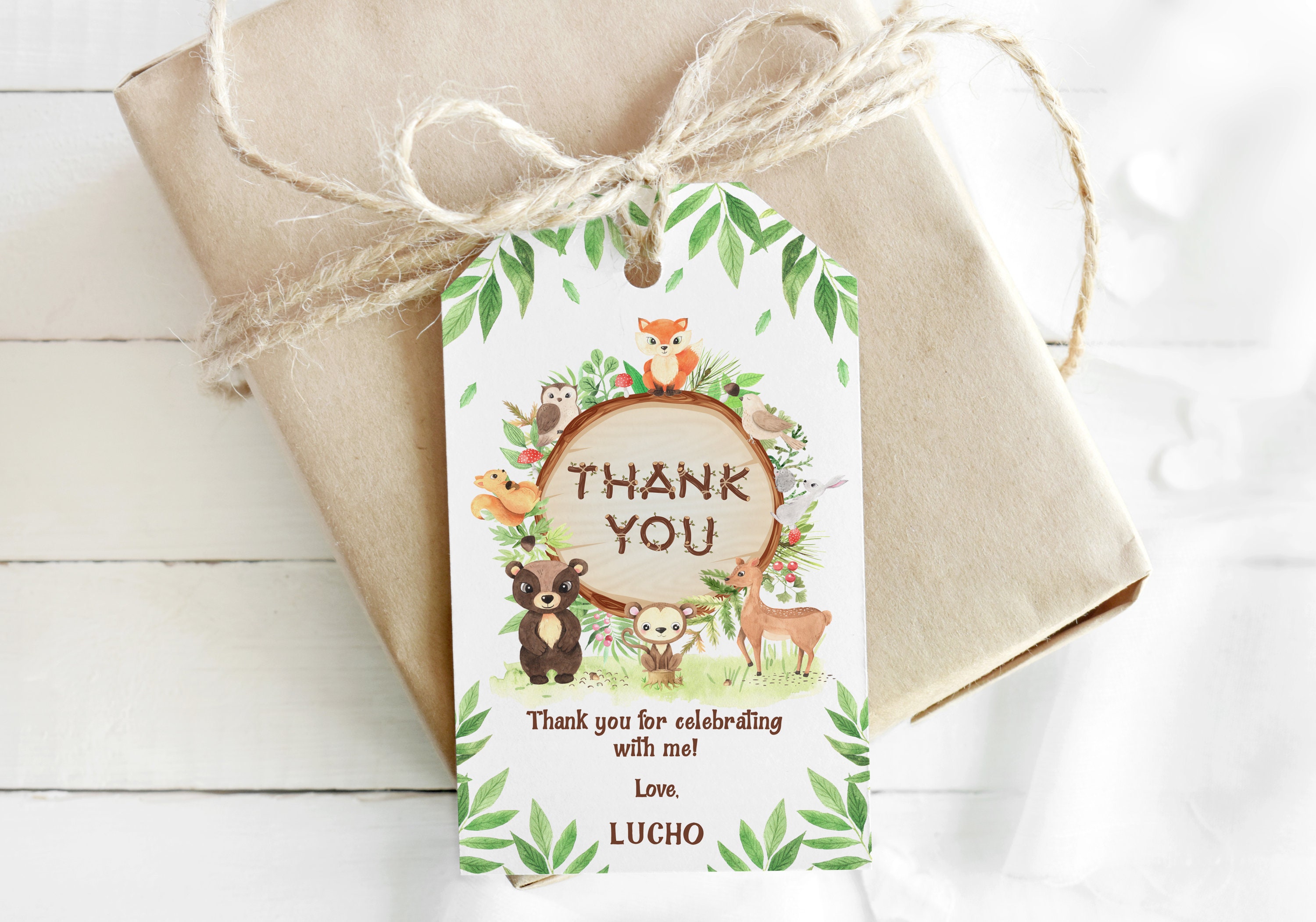 woodland-thank-you-cards-woodland-favor-cards-gift-tags-etsy