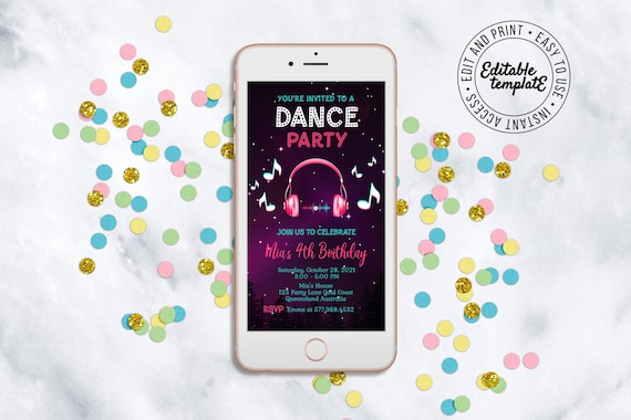 editable-text-phone-invitation-dance-party-invitation-template-that