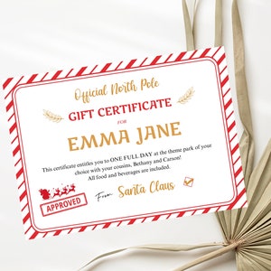 Modello buono regalo di Natale Buono regalo di Natale Carta regalo modificabile Modello buono regalo di Natale Stampa a casa Regalo di Natale