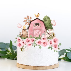12 Artikel zum selbst ausdrucken auf dem Bauernhof Kuchen Topper zum Geburtstag Mädchen auf dem Bauernhof Dekor Mädchen auf dem Bauernhof