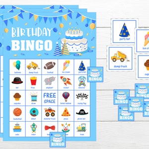 Bingo Game Birthday Bingo Game for Instant Download Instant Bingo Party Game Birthday Party Bingo Game