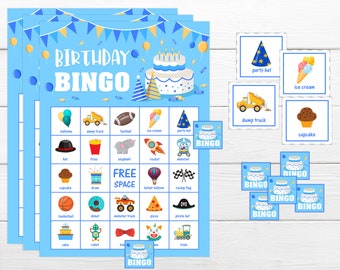 Bingo Game Birthday Bingo Game for Instant Download Instant Bingo Party Game Birthday Party Bingo Game