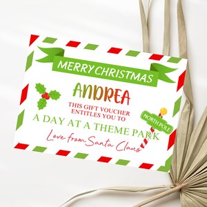 Buono modello certificato regalo di Natale Buono regalo di Natale Voucher natalizio modificabile Buono regalo natalizio festivo DOWNLOAD IMMEDIATO