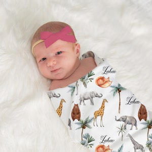 Personlig babyfilt, djursafarifilt, anpassad babyfilt, Minky babyfilt, babypresent, babyshowerpresent, anpassad matchande kudde Swaddle Sheet Only