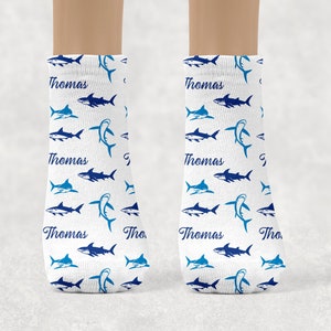 Personalized  Kids Socks - Personalized Baby Shark Socks - Birthday Gift,  Unique Gift, Cute Gift Idea for Kids