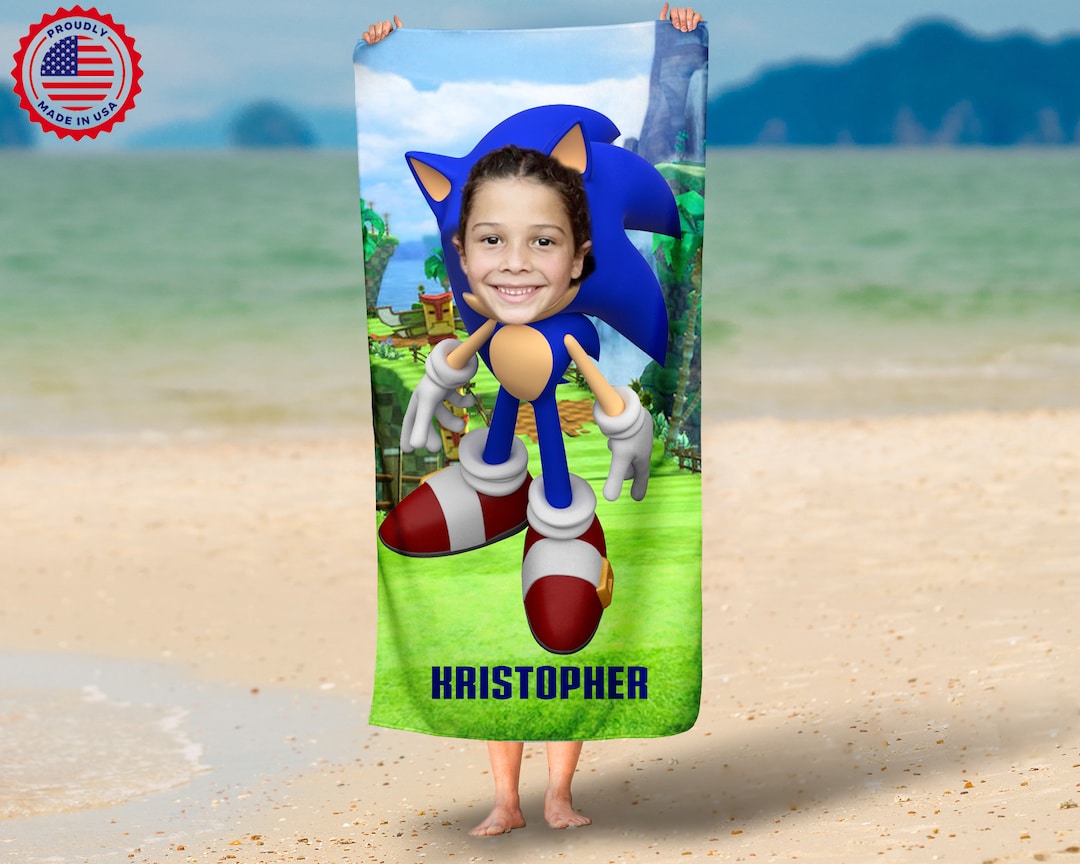 Sonic hedgehog beach towel hotsell
