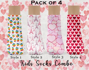 Valentine's Day Kids Socks, Toddler socks ,POPIT Socks , Printed Socks, Kids Socks , Birthday Gift, , Party Favor Valentine ,Classroom Favor