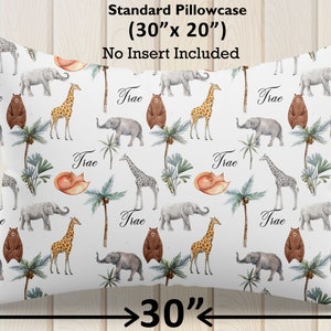Personlig babyfilt, djursafarifilt, anpassad babyfilt, Minky babyfilt, babypresent, babyshowerpresent, anpassad matchande kudde Pillow(Std.30X20")