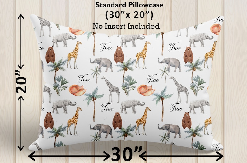 Personlig babyfilt, djursafarifilt, anpassad babyfilt, Minky babyfilt, babypresent, babyshowerpresent, anpassad matchande kudde Pillow(Std.30X20")