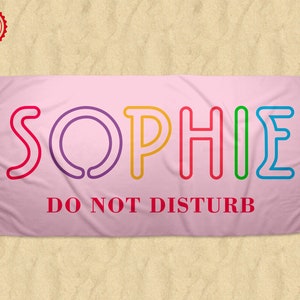 Personalisierte bunte Baby Name Strandtuch, Flamingo Strandtuch, 30x60 Strandtuch, benutzerdefinierte Strandtuch, Baby-Dusche-Geschenk, tropisches Geschenk