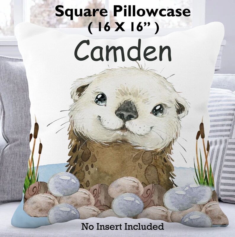 Baby Otter Name Blanket Personalized Animal Blanket Custom - Etsy