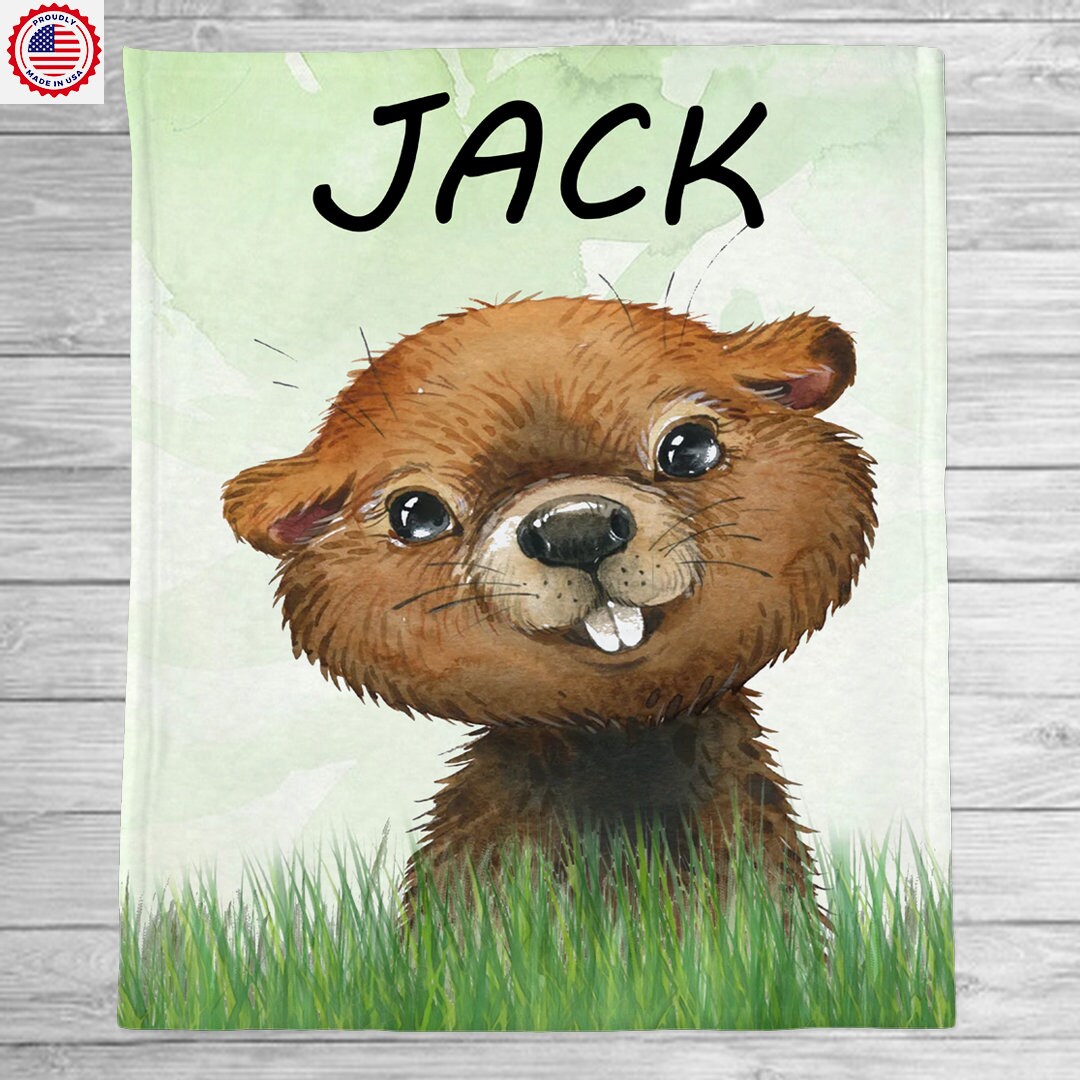 Beaver Blanket Beaver Gifts Comfy Blanket Personalized Etsy UK