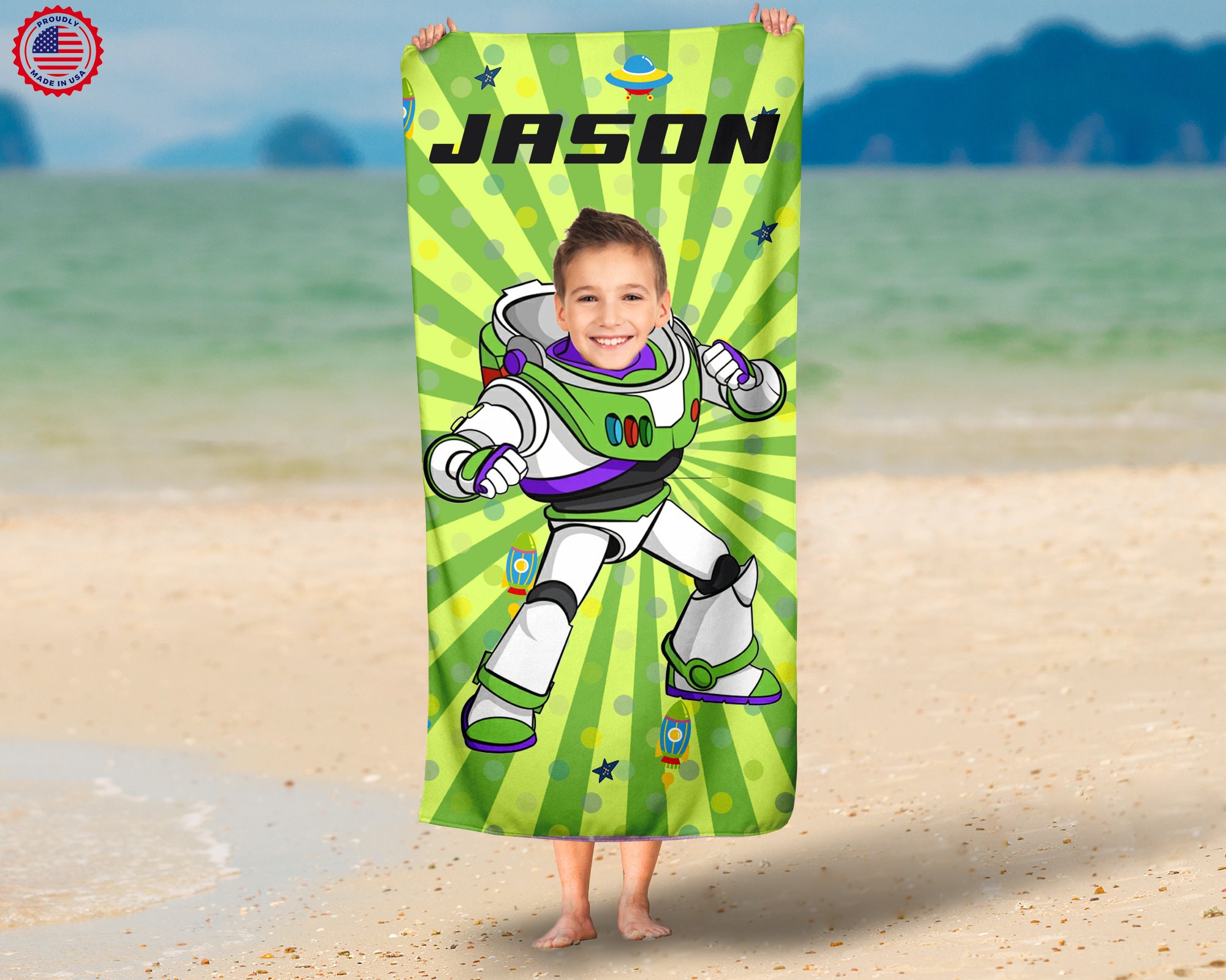 Personalized Buzz Lightyear Towel/ Photo Face Blanket, Custom Buzz Gift ...