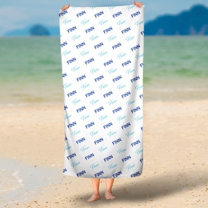 Personalisiertes Baby Name Handtuch, Jungen Strandtuch personalisiert, 30x60 Strandtuch, benutzerdefinierte Strandtuch, Baby-Dusche-Geschenk, Kinderzimmer Druck,