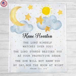 Baby Bible Verse Blanket, Bible Verses Throw, Baptism gift, gift for new parents, Scripture Blanket, birthday gift, baby gift, baby prayer