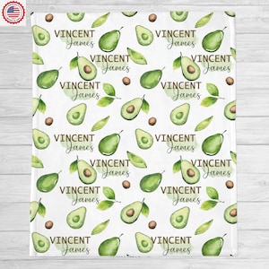 Avocado Blanket, Avocado Personalized Baby Blanket, Avocado Nursery Theme, Avocado Toddler Blanket, Home coming blanket,Avocado Pillow