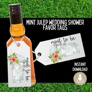 Mint Julep Wedding Shower Gift Tag, Mint to Be Gift Tag, Mint Julep Printable, Derby Party Favor, Derby Gift Tag, Bourbon Gift Tag, Favor
