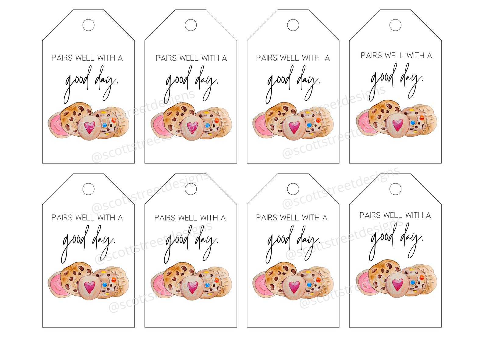 Thinking of You Printable Gift Tags Pairs Well With Tags - Etsy