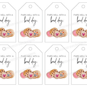 Thinking of You Printable Gift Tags, Pairs Well With Tags, Cookie Gift ...