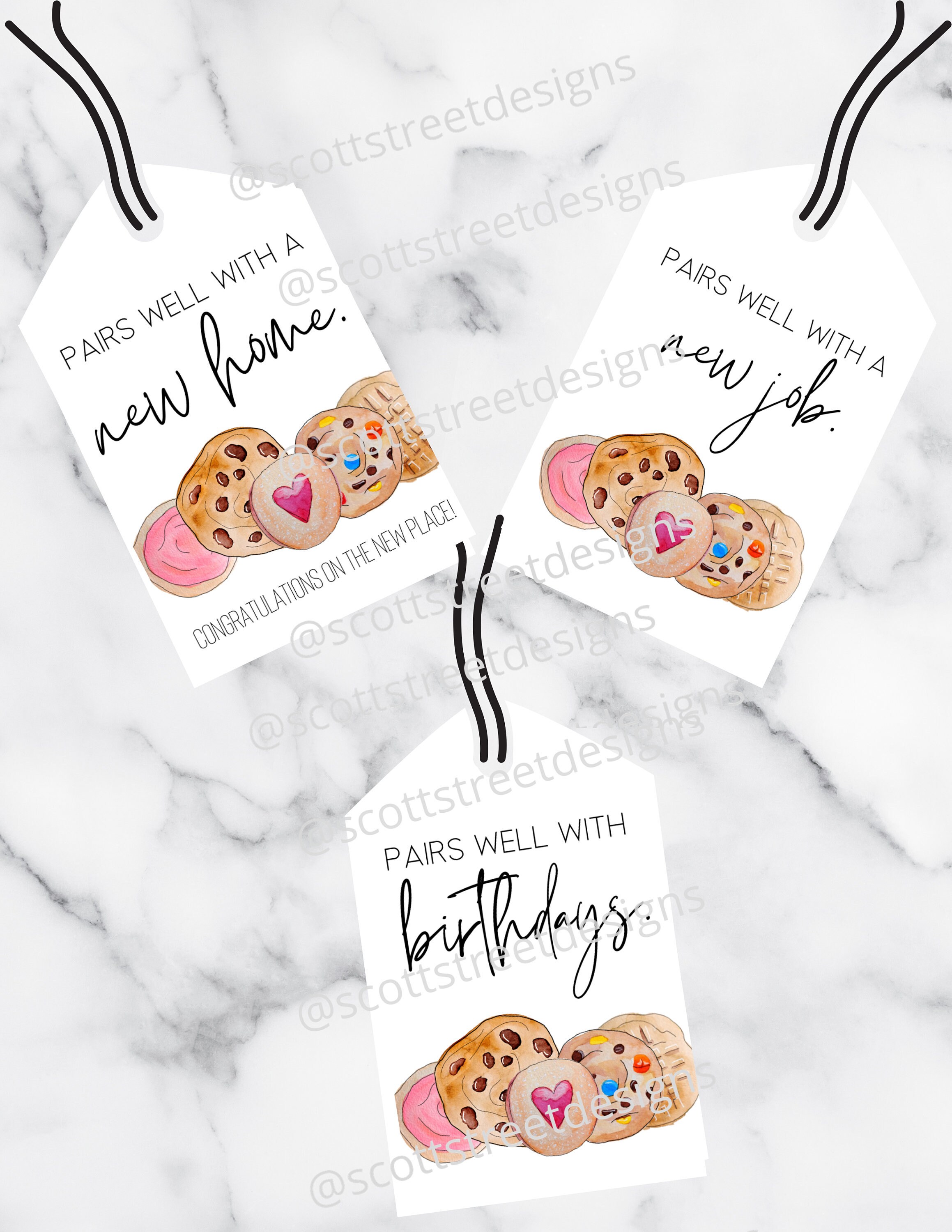 Celebration Printable Gift Tags Pairs Well With Tags | Etsy