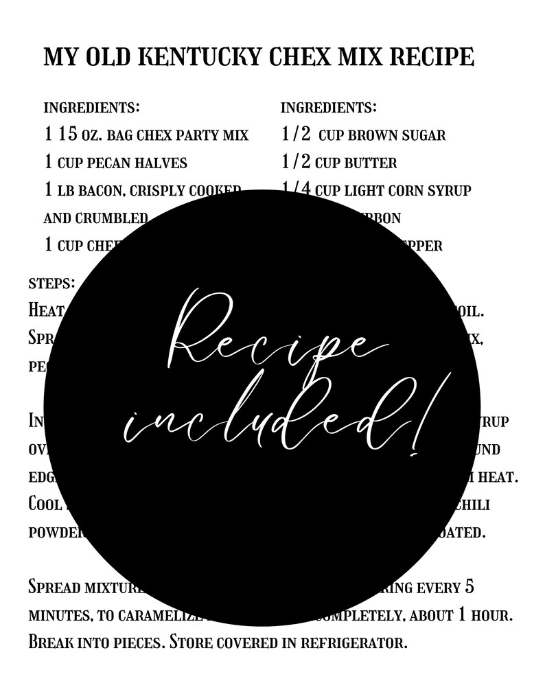 Kentucky Derby Party Printable Kentucky Derby Recipe Etsy