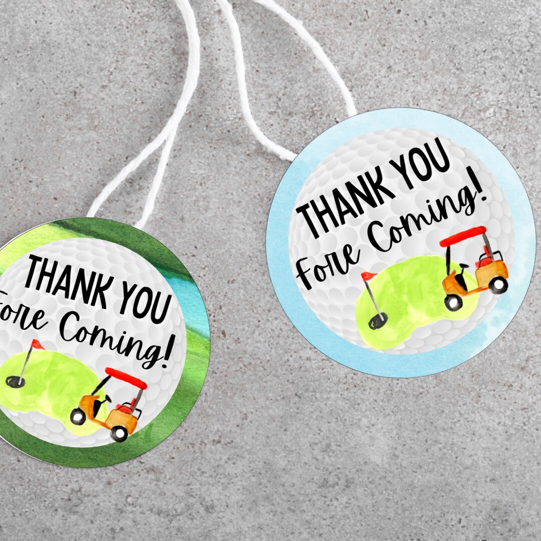 Printable Golf Birthday Party Favor Tag, Golf Gift Tag, Golf Thank You ...