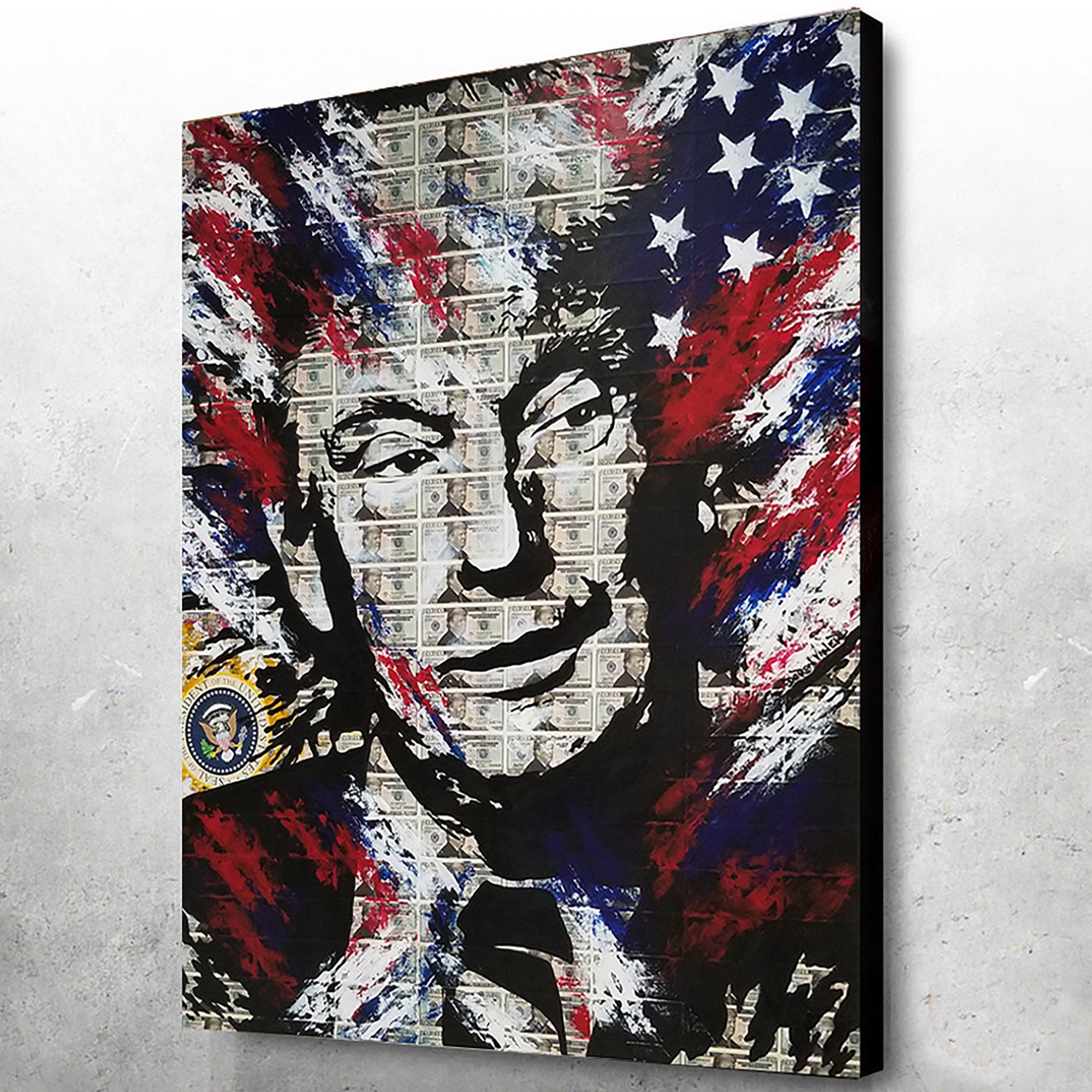 Andy Warhol Style Donald Trump Premium Canvas