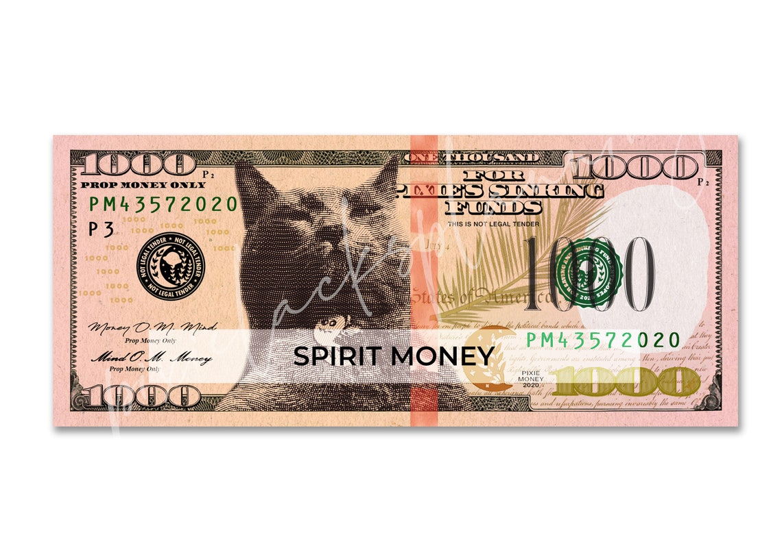 Printable 1000 Dollar Bill Prop 1000 Dollar Bill 1000 - Etsy