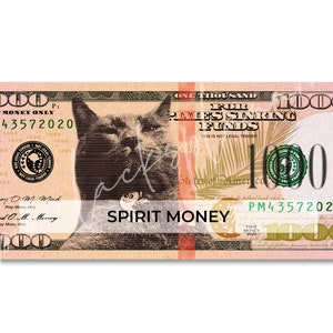 Printable 1000 Dollar Bill | Prop 1000 Dollar Bill | 1000 Dollar Placeholder Bill for Sinking Funds | DIGITAL ART ONLY | Spirit Money Design