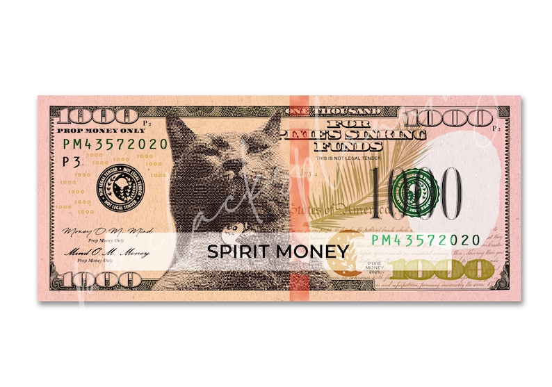 Printable 1000 Dollar Bill Prop 1000 Dollar Bill 1000 - Etsy