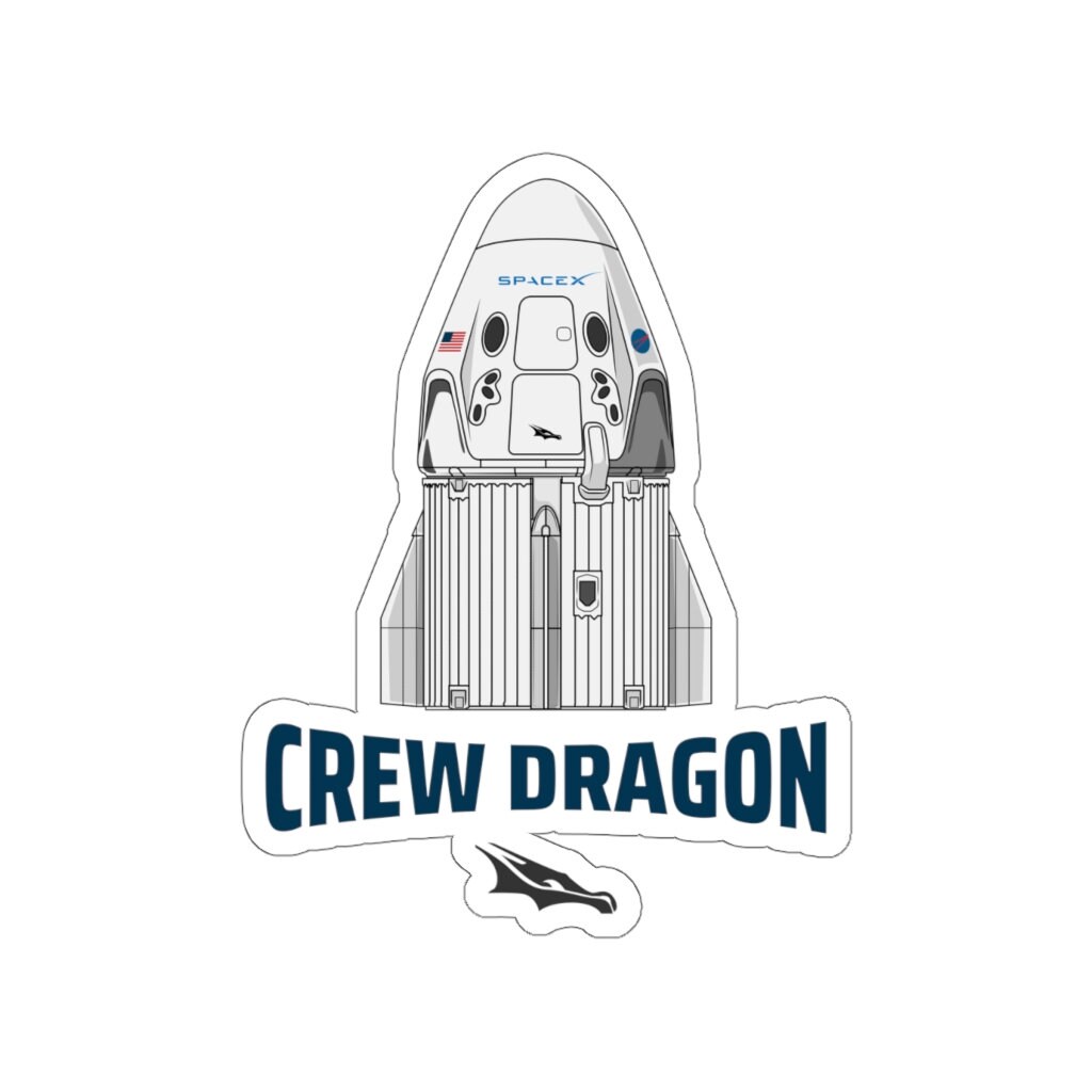 Spacex Dragon Sticker Crew Dragon Sticker Dragon Capsule | Etsy