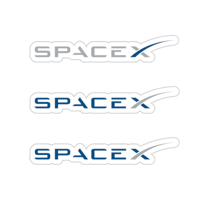 Spacex Logo Stickers Spacex Kisscut Stickers Elon Musk Etsy