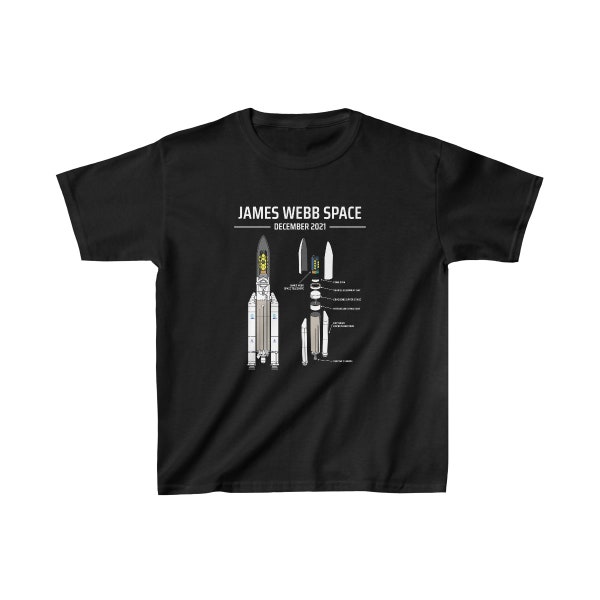 James Webb Kids T-Shirt | James Webb Telescope Youth Shirt | Ariane 5 Rocket | NASA Gift