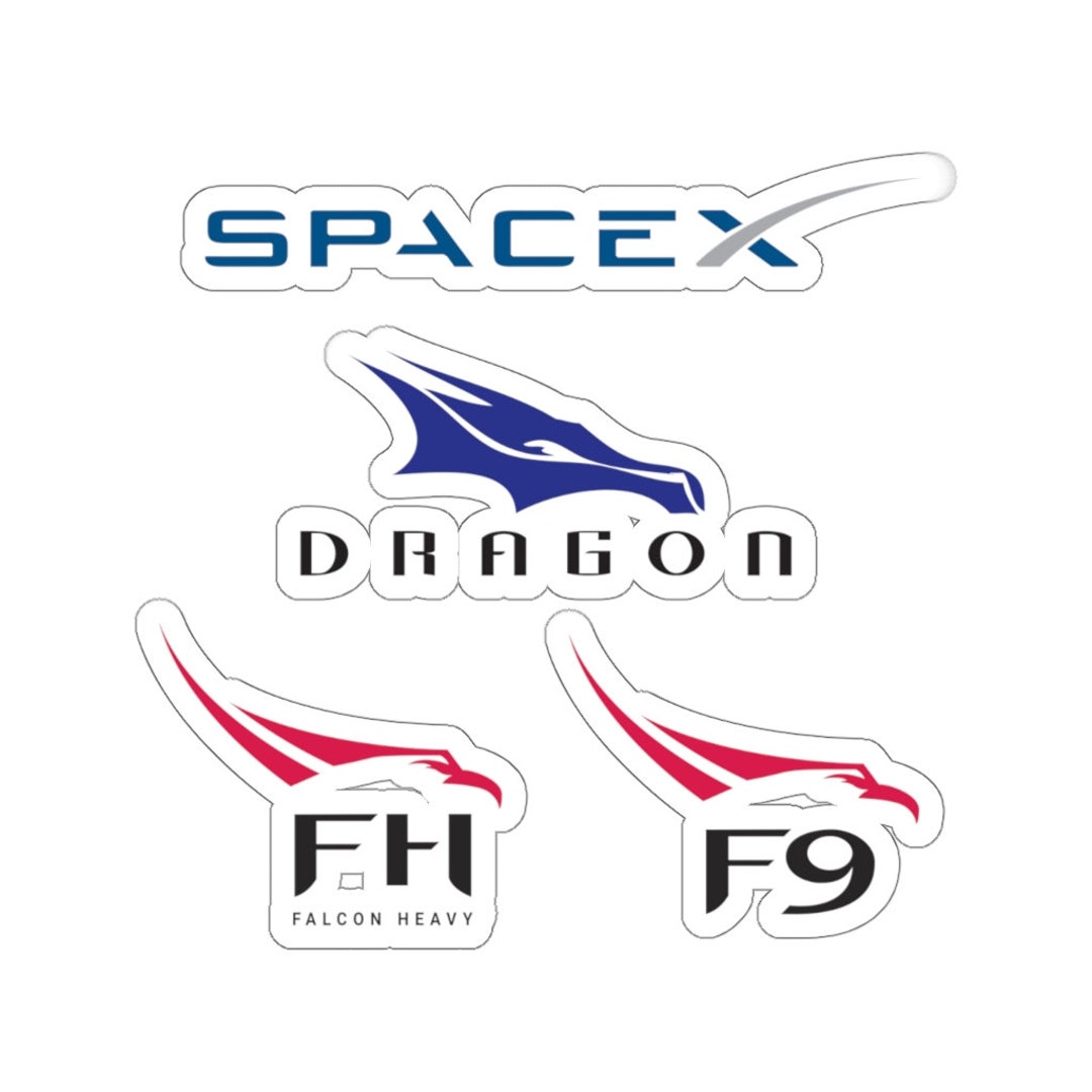 Spacex Stickers Falcon 9 Sticker Falcon Heavy Sticker Crew Dragon