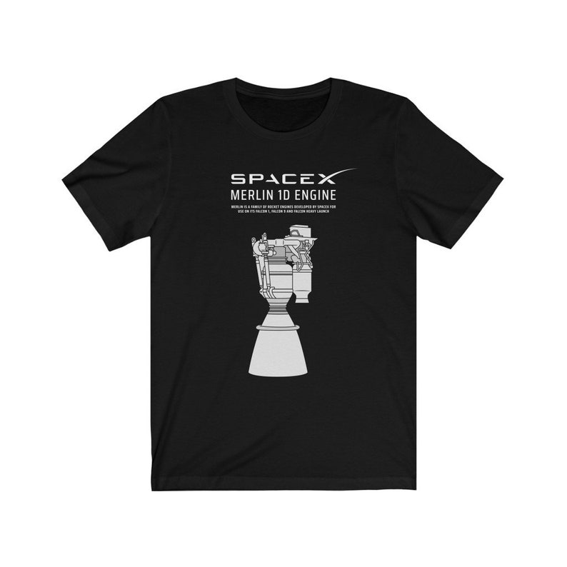 Spacex Merlin 1D Engine Tshirt Spacex Falcon 9 Rocket Engine Shirt